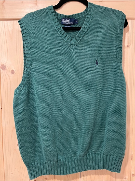 Ralph Lauren Other - Ralph Lauren Polo Green Cotton Sweater Vest XL Men’s Classic Knit 🐎